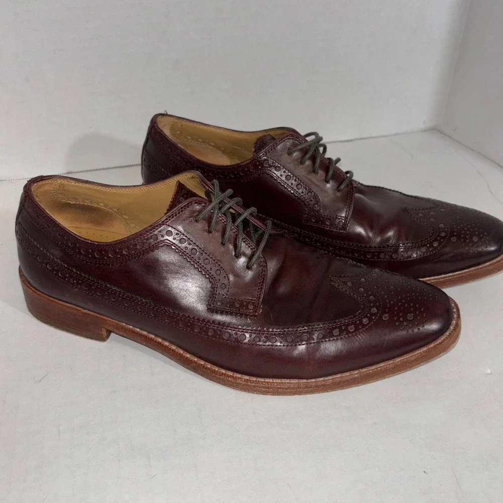 Cole Haan Z16103* Men's Lionel Longwing Brown Oxford‎ Dress Shoe Size 8.5 M